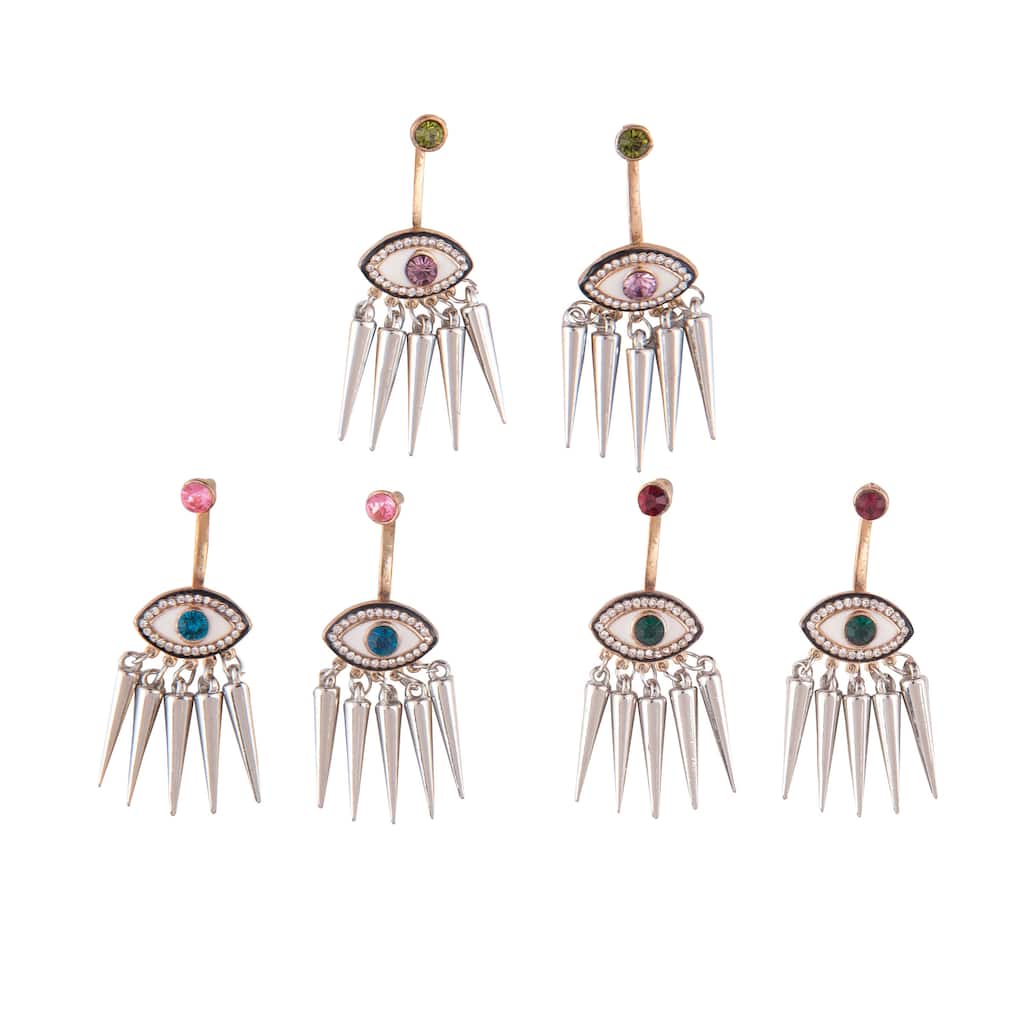 Egyptian Eye Earrings A/3 - Gold - Set of 3