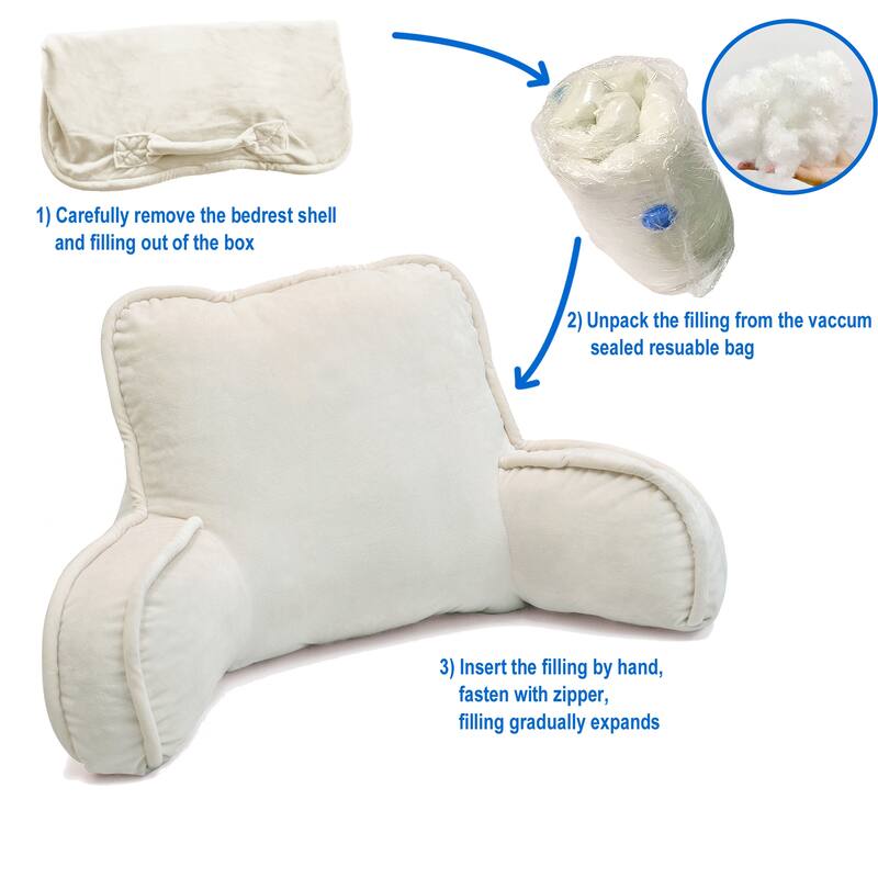 Super soft Lounger Need Assembly Bedrest Reading Pillow