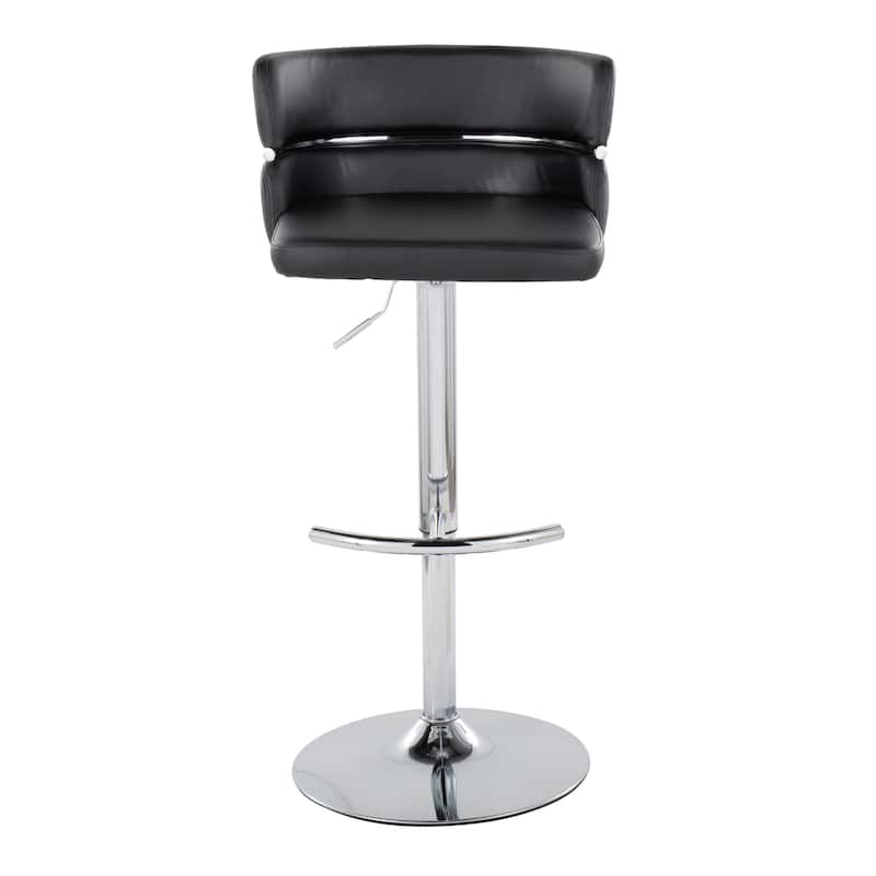 Silver Orchid Lena Adjustable Bar Stool with Rounded T Footrest (Set of 2)