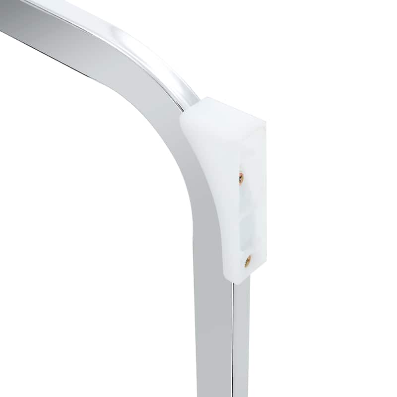 Set of 8 High Resilience Dining Chair with Arched Metal Silver Leg