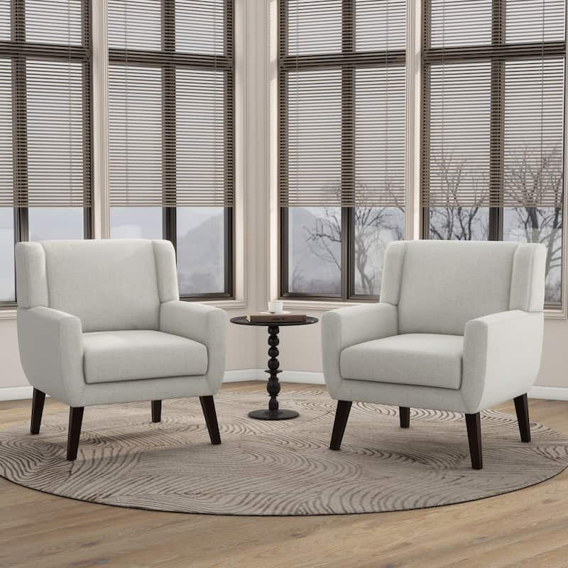 Modern Armchair Upholstered Accent Chair Set of 2