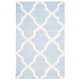 preview thumbnail 170 of 200, SAFAVIEH Handmade Cambridge Luisa Moroccan Trellis Wool Rug 2'6" x 4' - Light Blue/Ivory - Rectangle