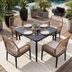 preview thumbnail 28 of 71, Nuu Garden Rattan Metal Patio Dining Set with Umbrella Hole, Zippered Cushions