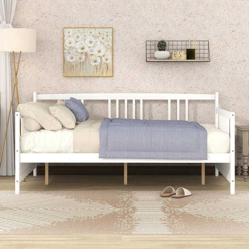 Full Size Daybed with Storage, Sturdy Support Legs, Solid Wood Construction, Perfect for Bedroom or Living Room