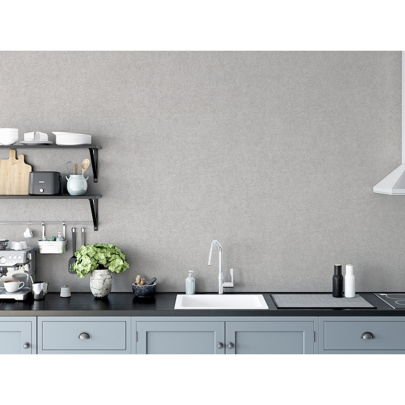Arthouse Monty Grey Faux Fabric Wallpaper