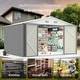 preview thumbnail 2 of 10, 8x8 FT Outdoor Metal Storage Shed, Steel Utility Shed Storage, Metal Shed Outdoor Storage with Lockable Door Design