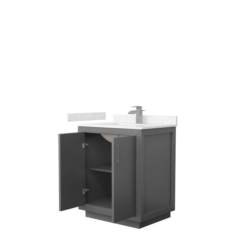 Icon Single Vanity Set, Cultured Marble Top, No Mirror
