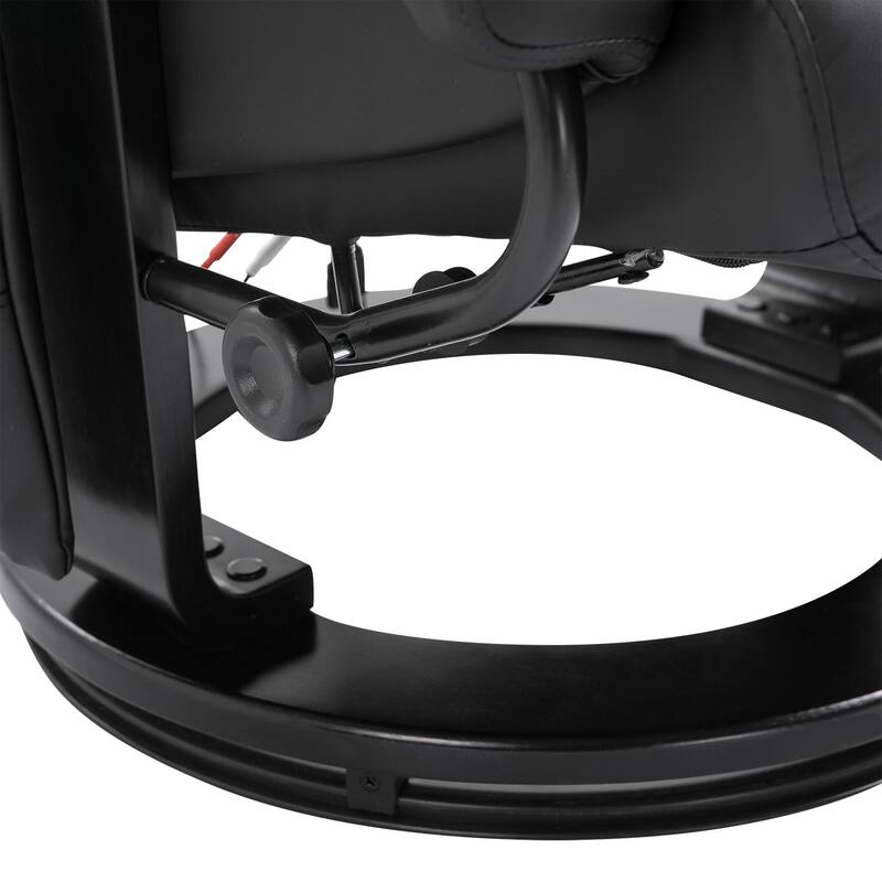 10 Point Vibration Massage Lounge Chair PU Leather Swivel Recliner Chair with Adjustable Backrest, Footrest and Remote