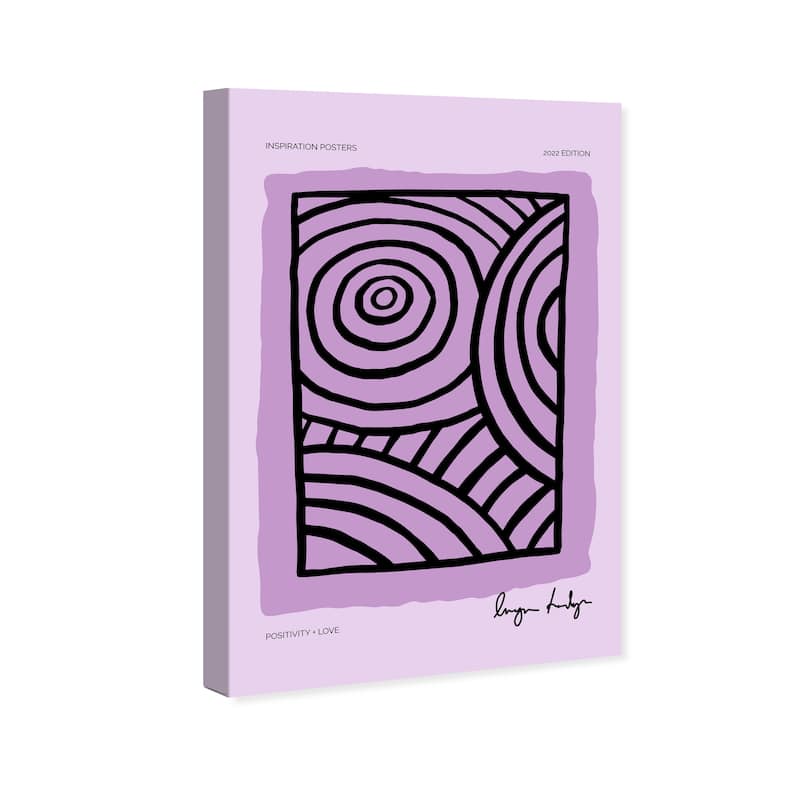 Wynwood Studio Canvas Abstract Water Wave Purple Purple and Light Purple Modern & Contemporary Wall Art Canvas Print