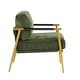 preview thumbnail 46 of 63, 27.56" Modern Accent Chair with Plush Cushions, Metal Frame, and Wooden Armrest Design -for Living Room, Bedroom
