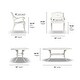 preview thumbnail 4 of 4, Sanibel White Cast Aluminum 7- Piece Outdoor Dining Set with an Oval table, Six Armchairs and FREE cushions by Homestyles