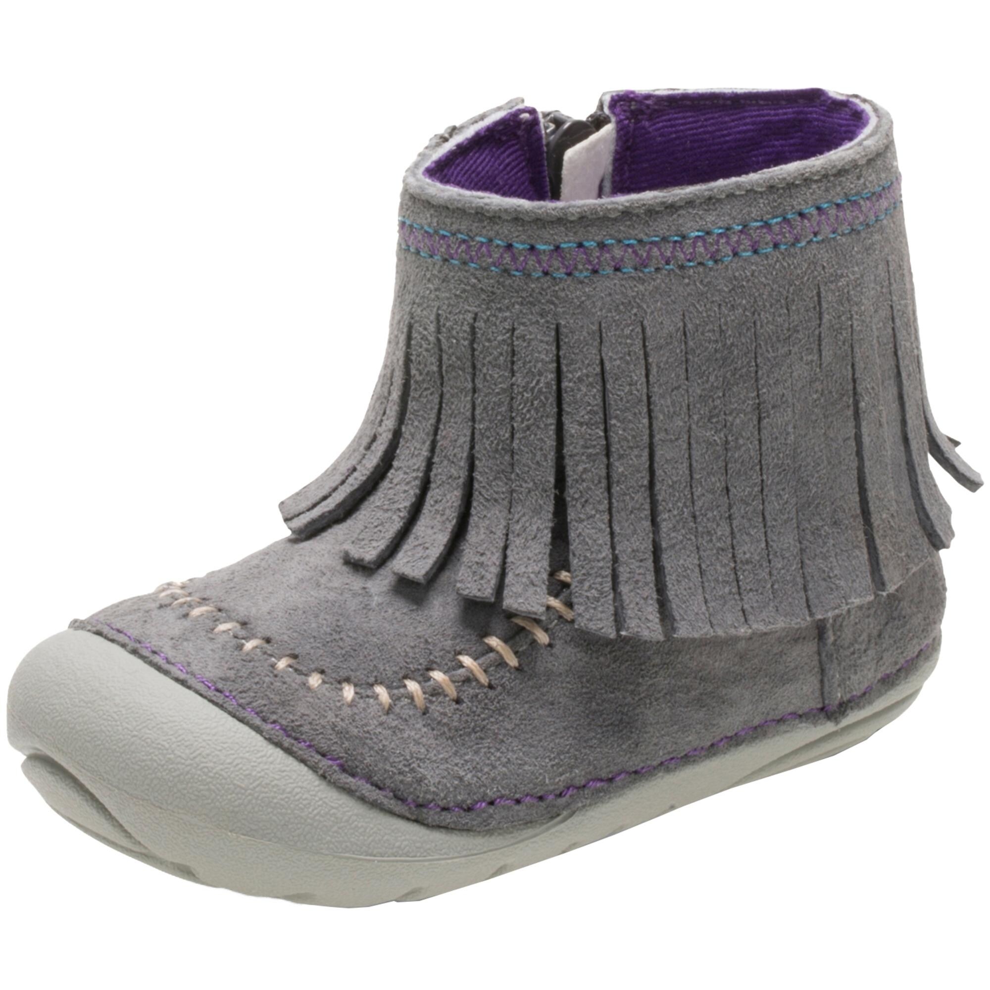 gray moccasin boots