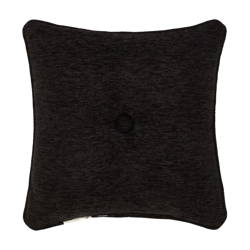 J. Queen New York Laurenza Black 18" Square Decorative Throw Pillow