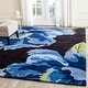 preview thumbnail 2 of 22, SAFAVIEH Keara Floral Hand-tufted Wool Area Rug 4' x 6' - Black/Blue - Rectangle