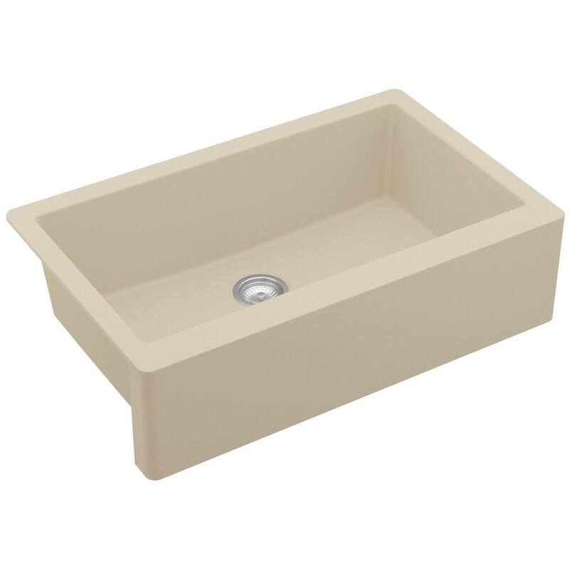 Karran USA QA-740 Farmhouse/Apron-Front Quartz/Granite 34" Single Bowl - Bisque