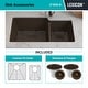 preview thumbnail 6 of 6, Lexicon Platinum Quartz 60/40 Double Bowl Kitchen Sink