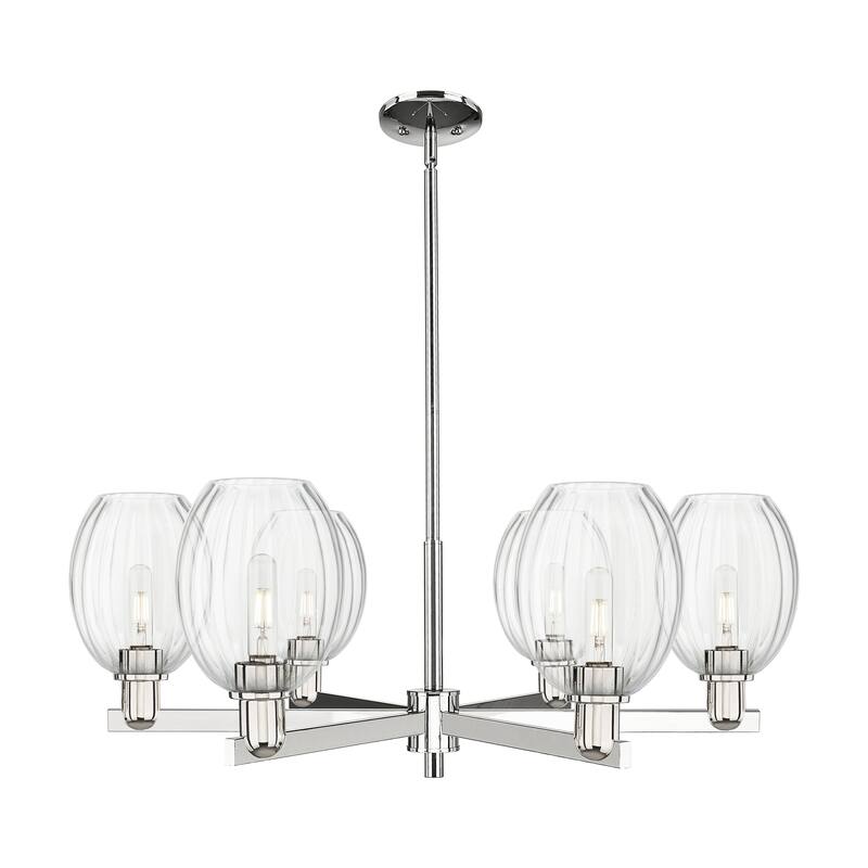 Innovations Lighting Downtown Urban - Preston - 6 Light 24" Bell Shade Stem Hung Chandelier