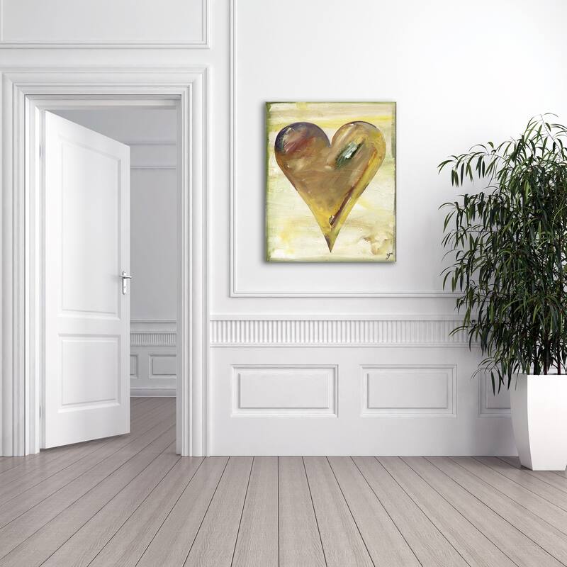 'Clay' Heartwork Wrapped Canvas Wall Art