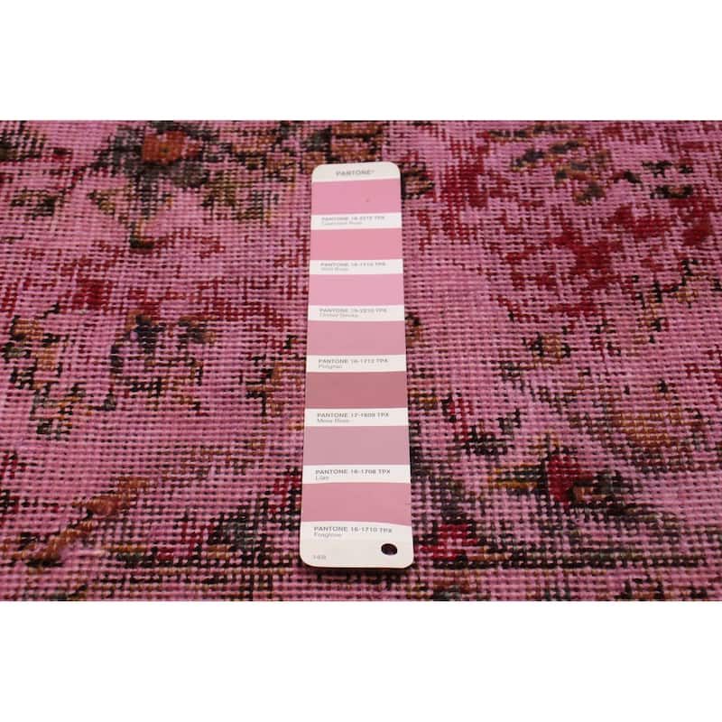 ECARPETGALLERY Hand-knotted Color Transition Pink Wool Rug - 6'4 x 10'0