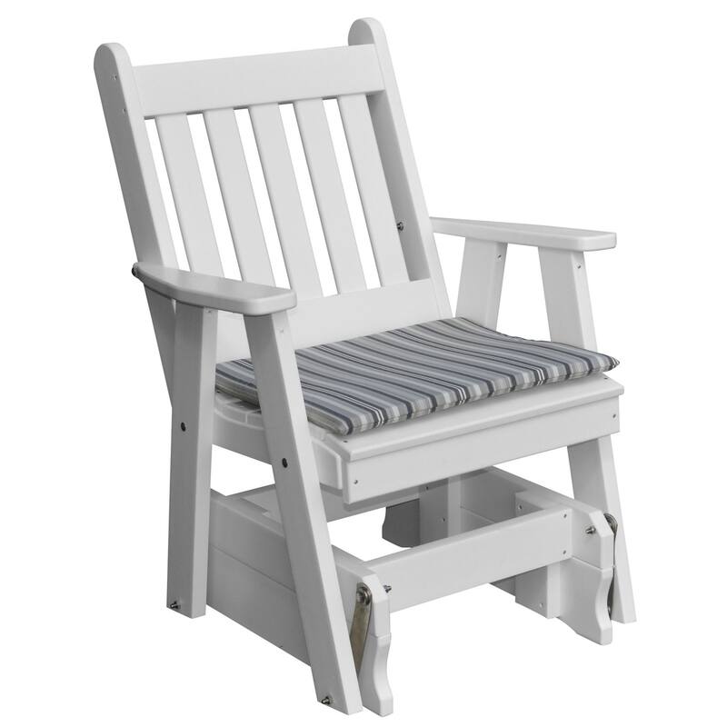Poly Traditional English Gliding Chair - White