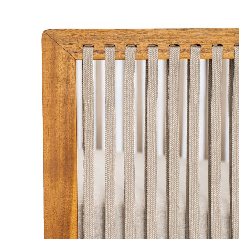 Christopher Knight Home - Outdoor Modern Solid Acacia Wood with Handwoven Rope Sides and Cushions Weather-Resistant