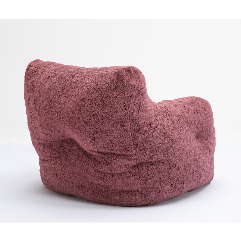Mieres Faux Fur Fabric Bean Bag Chair, Floor Sofa For Living Room, Bedroom Lazy Sofa