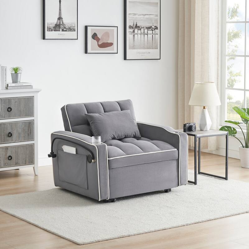 Adjustable backrest multifunctional sofa bed modern design