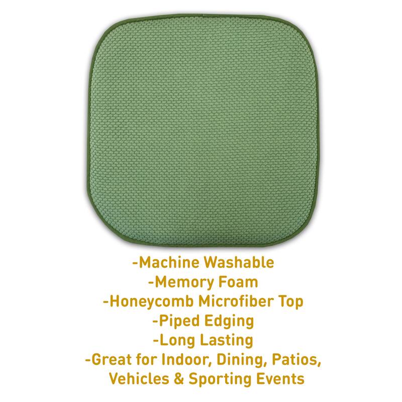16-in. Square Non-slip Memory Foam Seat Cushions (2 OR 4) - 16 X 16