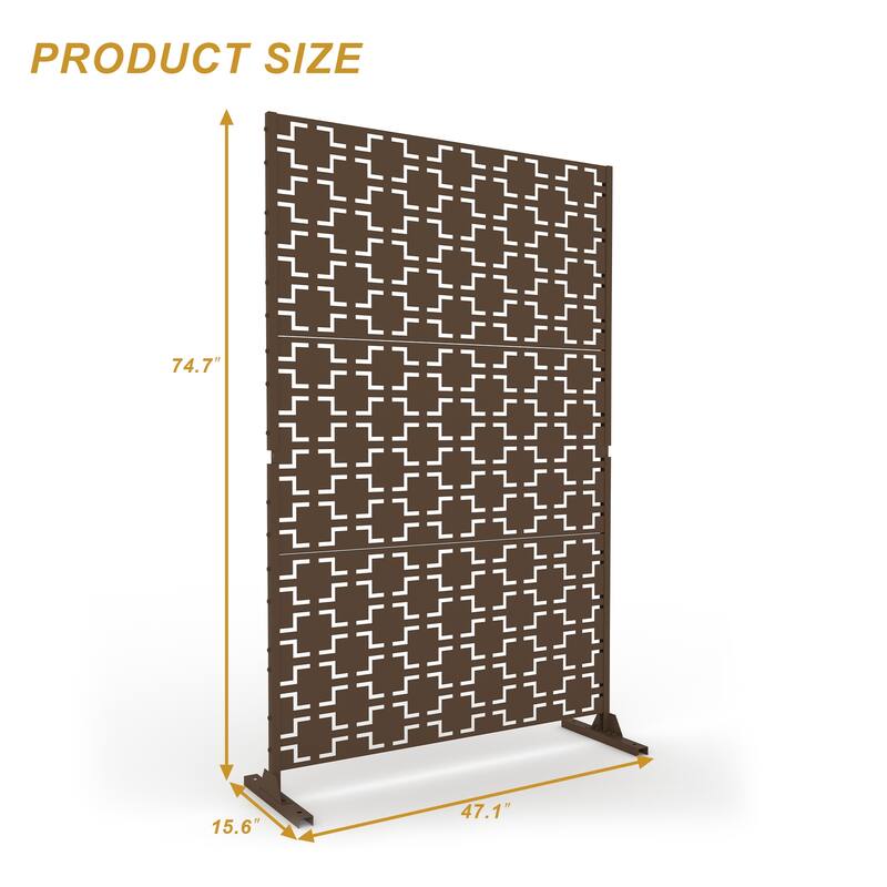 Outdoor Free Standing Metal Privacy Screen