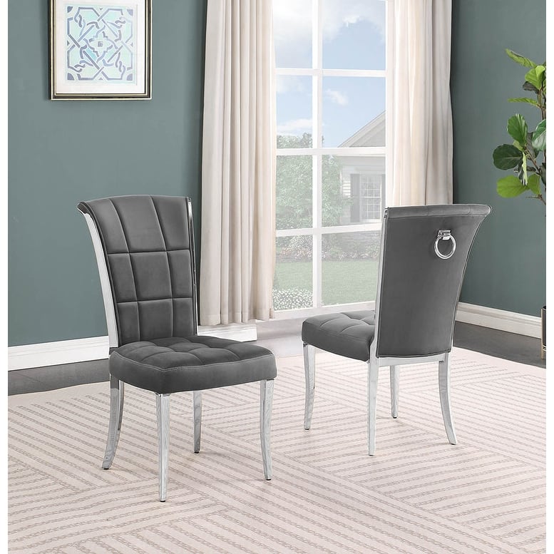 Best Quality Furniture D312/3-SC320-7 Dining Set with 79" White Marble Top
