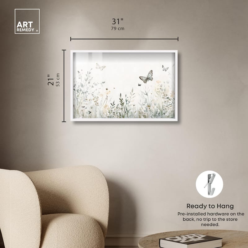 Butterfly Field Shadowbox by Art Remedy