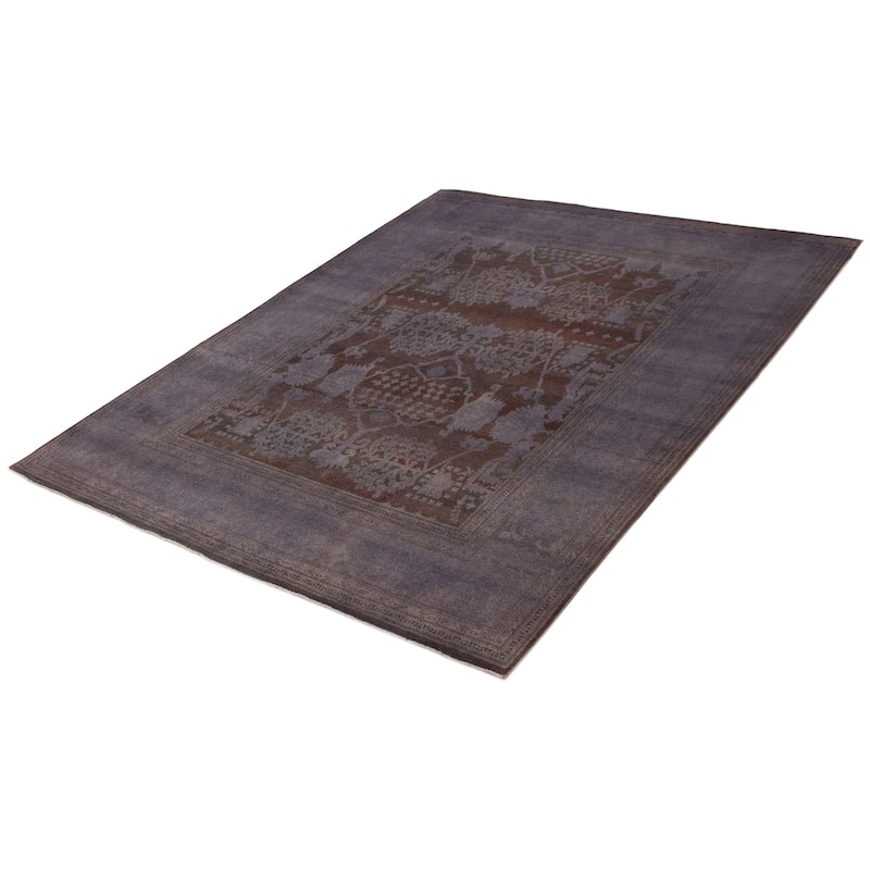 ECARPETGALLERY Hand-knotted Vibrance Grey Wool Rug - 8'0 x 9'7