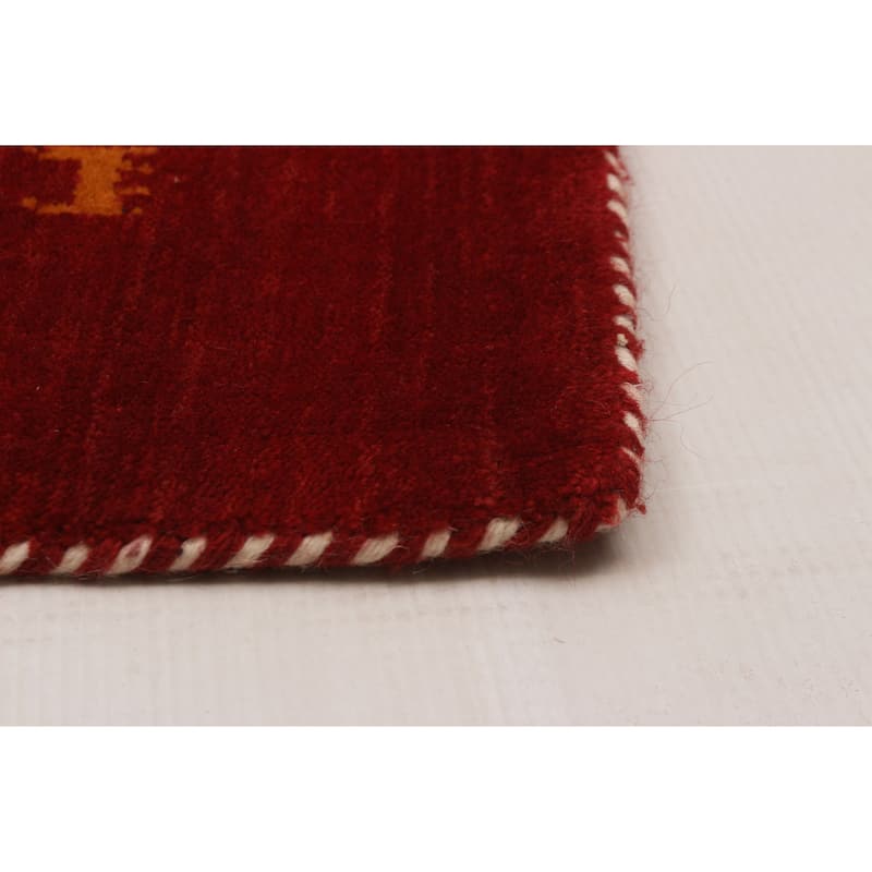 Kashkuli Gabbeh Red Rug 2'8" x 11'4" - 2'8 x 11'4