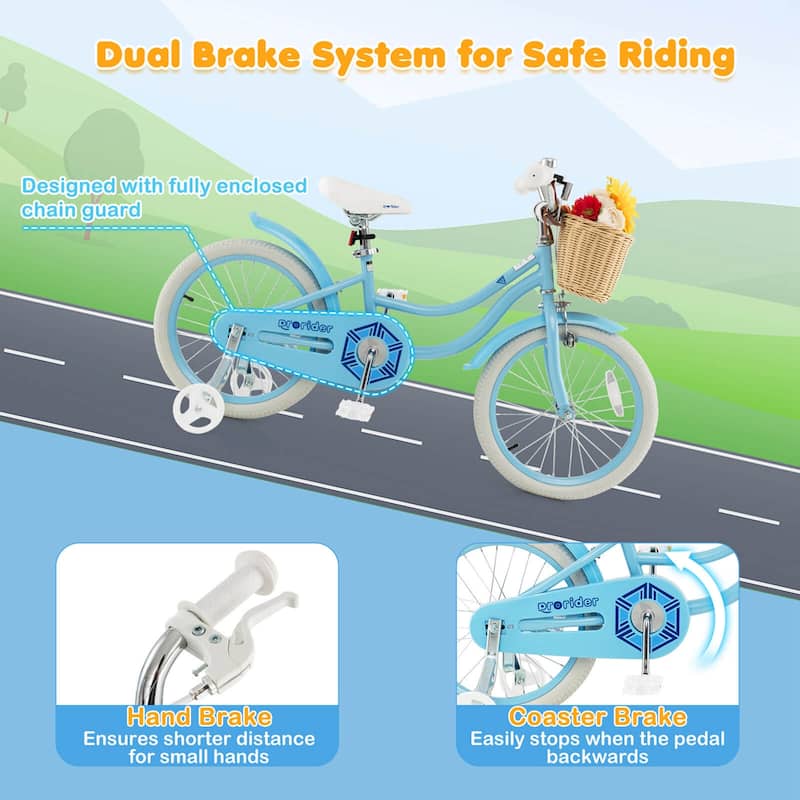 Prorider 18" Kid's Bike with Training Wheels Adjustable Handlebar Seat - See Details