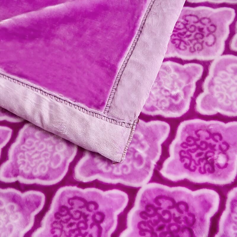Luxury Heavy Thick Plush Blanket 2 Ply A&B Disign For Winter