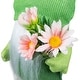 preview thumbnail 5 of 4, Standing Gnome with Glittered Frog Hat Spring Decoration - 14.5"