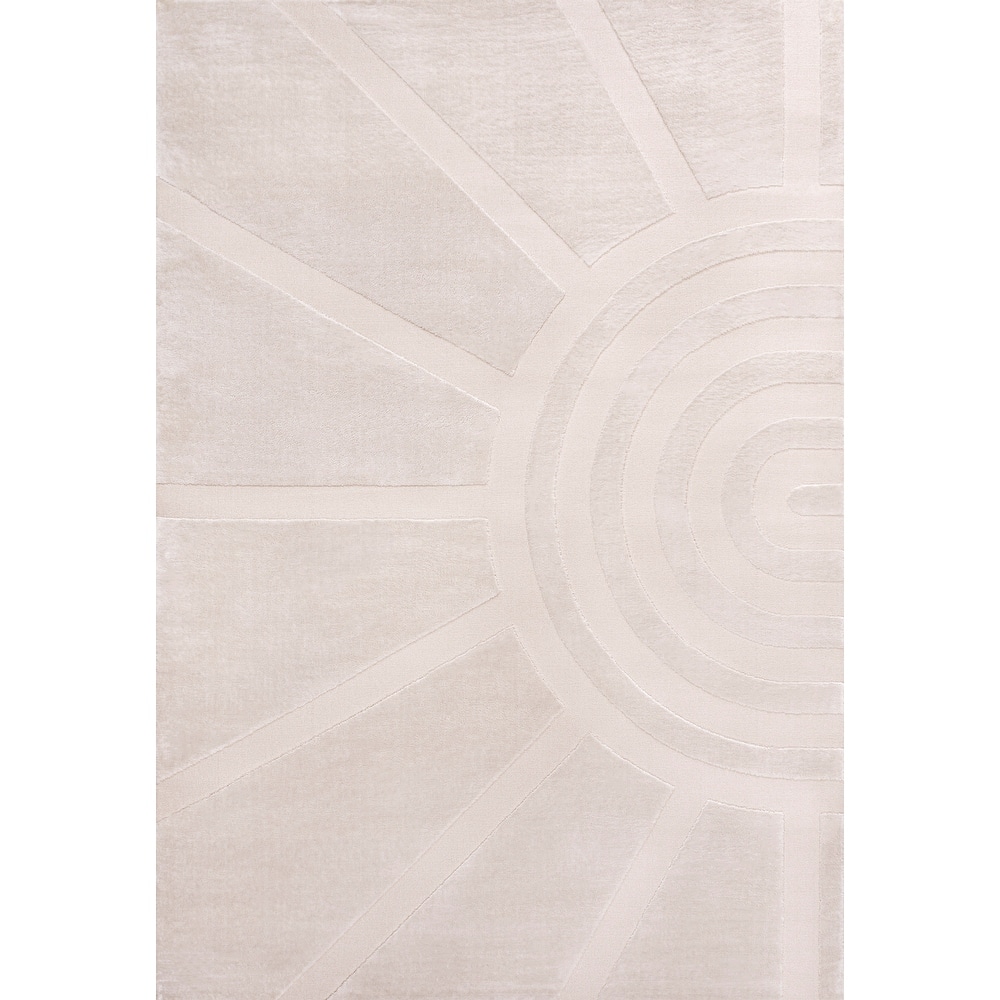 JONATHAN Y Alcina MidCentury Scandinavian Abstract Sun Two-Tone High-Low Area Rug