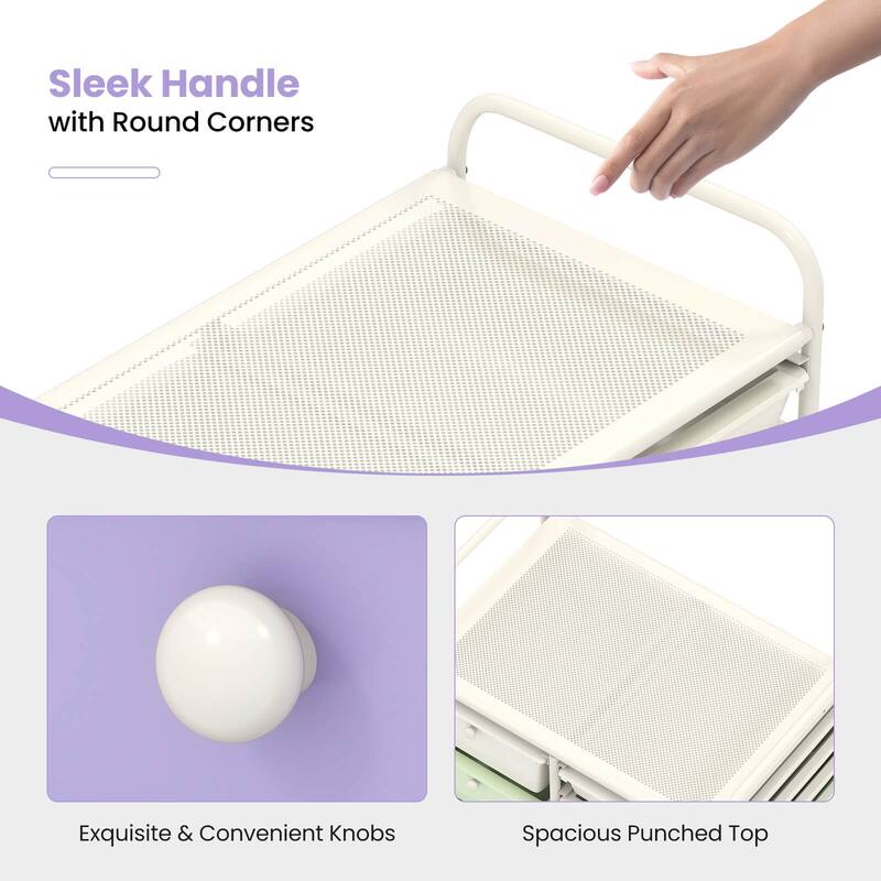 Costway 15 Drawer Rolling Storage Cart Tools Scrapbook Paper Office - See Details