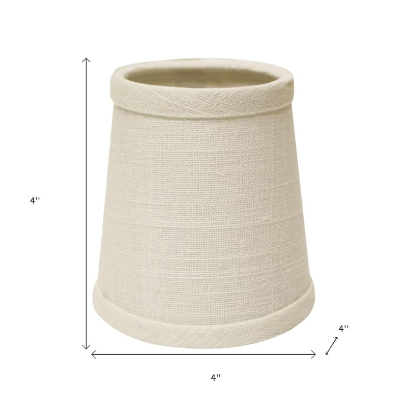 HomeRoots Off White Linen Empire Lamp Shade - 4"x4"x4"