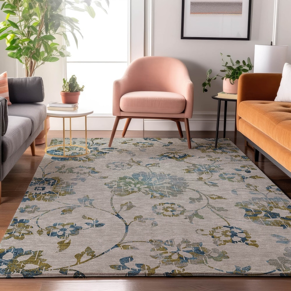 Premium Washable Super Soft Floral Whimsy Mayfield Rug