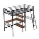 preview thumbnail 11 of 26, Space-Saving Twin Size Loft Bed with Built-in Desk and Shelves