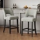 preview thumbnail 6 of 59, Upholstered Counter Height Bar Stools with wood legs for Kitchen Island Dining Room