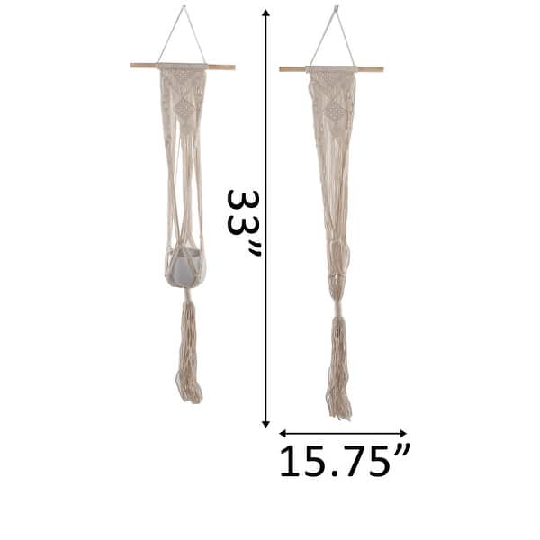33" H hanging macrame planter hanger