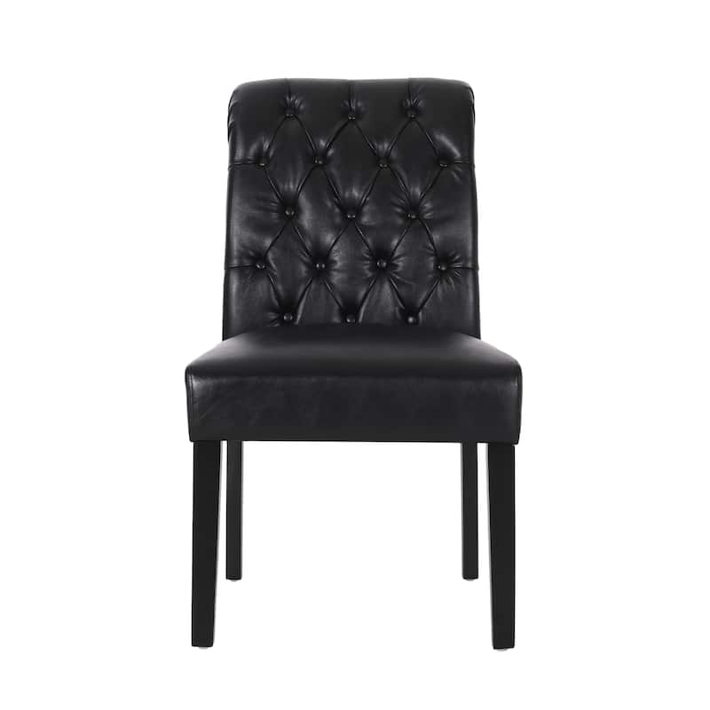 Elwood Tufted Rolltop Dining Chairs (Set of 4) by Christopher Knight Home