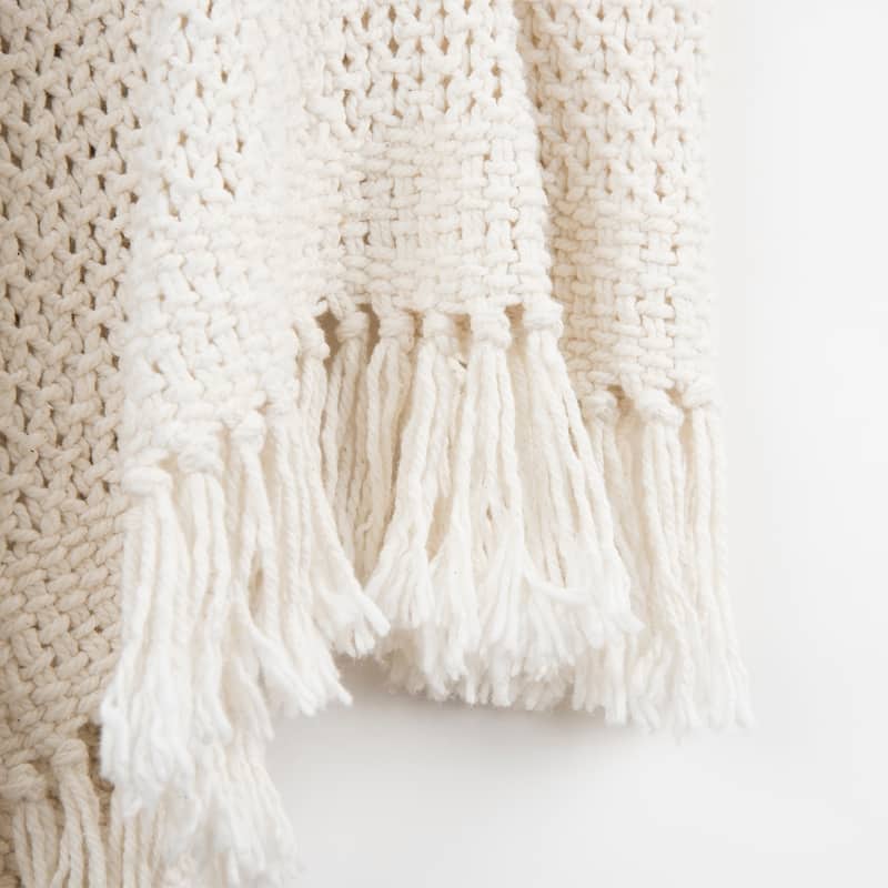 Rizzy Home Knitted Solid Color Throw, 50"X60"