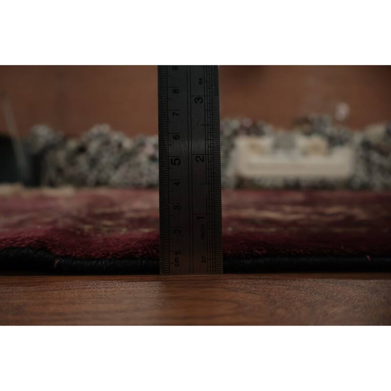 Hand Knotted Oriental 100% Wool Carpet Traditional All-Over Red Turkoman Area Rug - 11' 4'' X 7' 7''