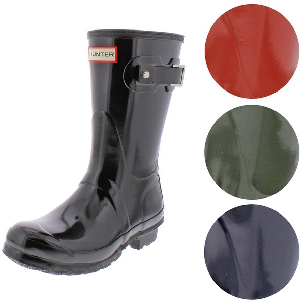 hunter short gloss rain boots