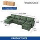 preview thumbnail 6 of 28, Moasis 142 Inch Modular Velvet Sectional Sofa with Movable Ottoman and Pillow Armrest for Living Room