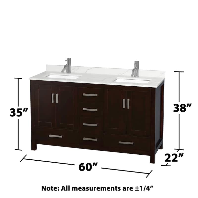Wyndham Collection WCS141460D-QTZ-UNSMXX Sheffield 60" Free Standing