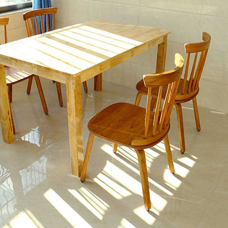 Dining Chairs Set of 2, Farmhouse Wooden Spindle Back Kitchen Chairs Solid Wood Slat Back Windsor Chair (Set of 2)